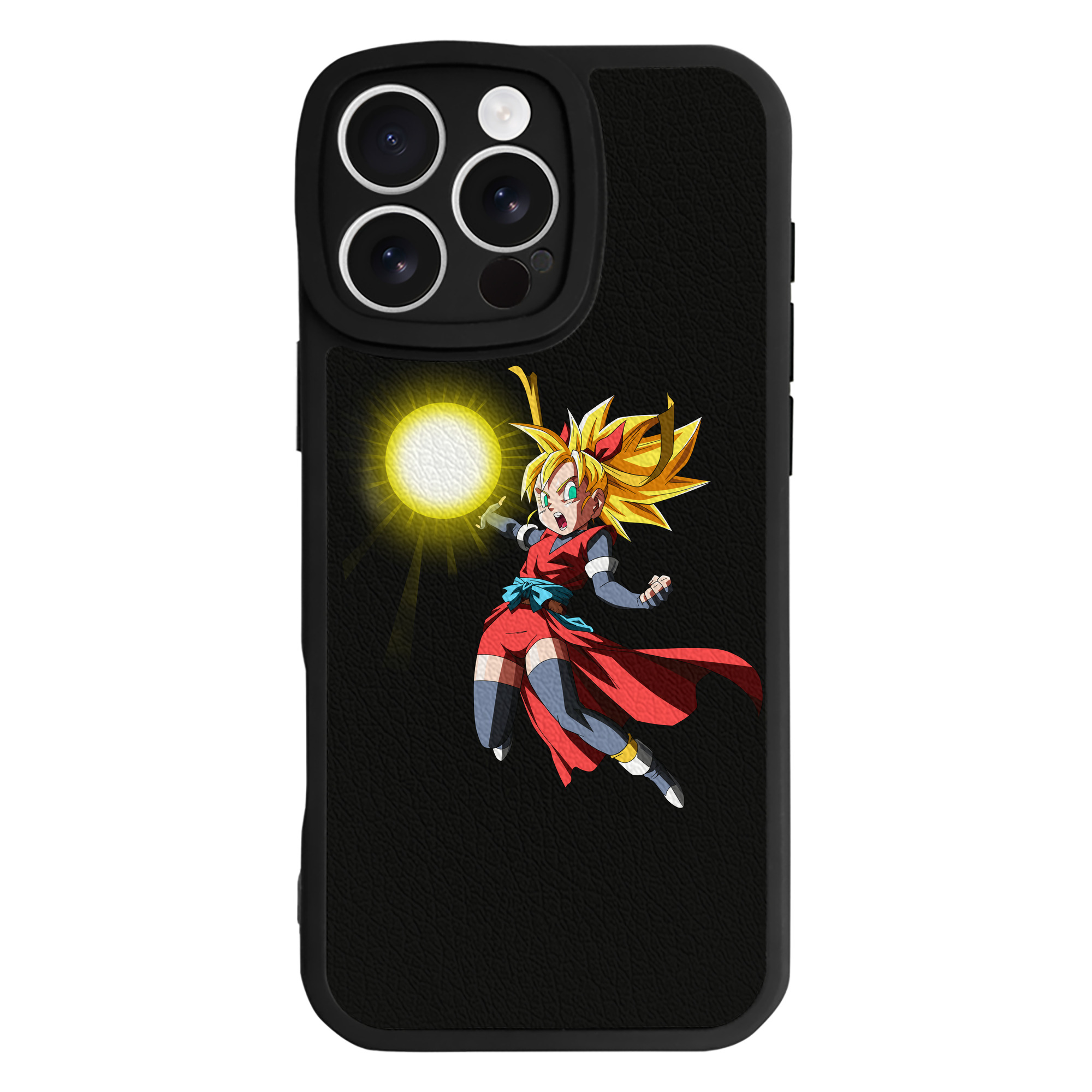 （画像用） ドラゴンボール カリフラ DRAGON BALL Caulifla 【iPhone 16シリーズ対応】シリコンスマホケース（レザー調） 材質：シリコン